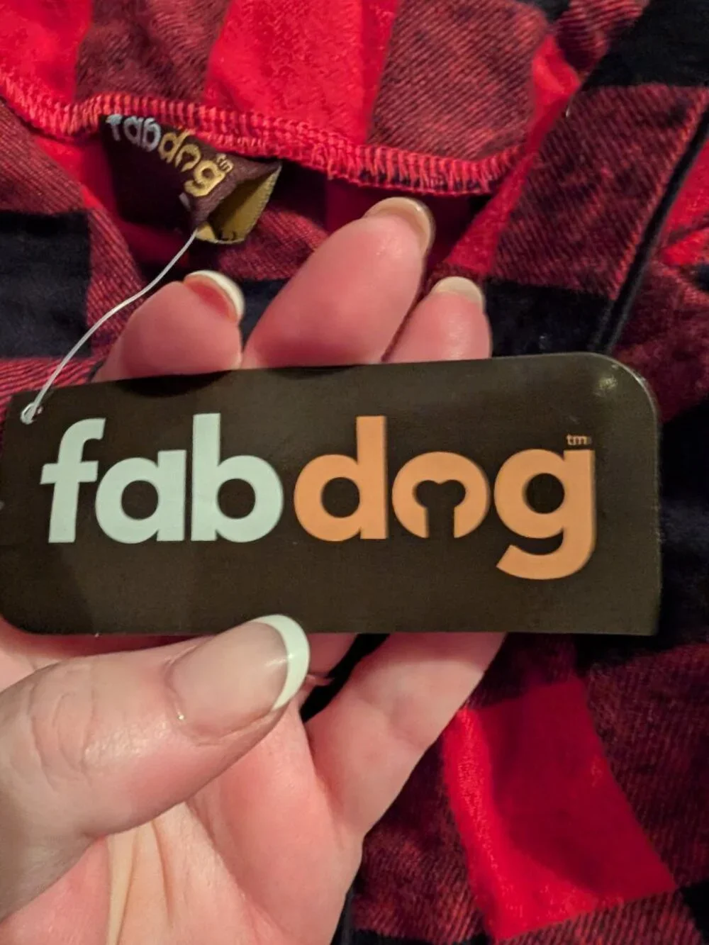 Fabdog Dog Pajama's Buffalo Check Flannel